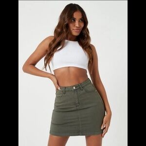 Stretch Denim Mini Skirt
